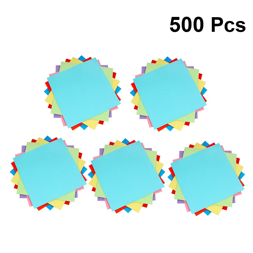 500Sheets 13x13cm Vibrant Origami Paper Set High Quality Safe Folding Papers for Children Hand Eye Coordination Parent Child