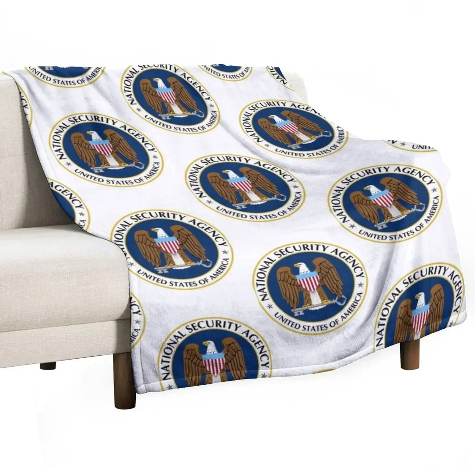 National Security Agency Emblem Throw Blanket Decorative Sofa Kid'S Luxury Brand Bed covers funny gift Blankets