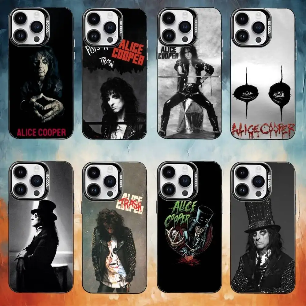 

Alice C-Cooper Phone Case For iPhone17,16,15,14,13,12,11 Plus,Pro Max Black Candy Matte Shockproof Cover