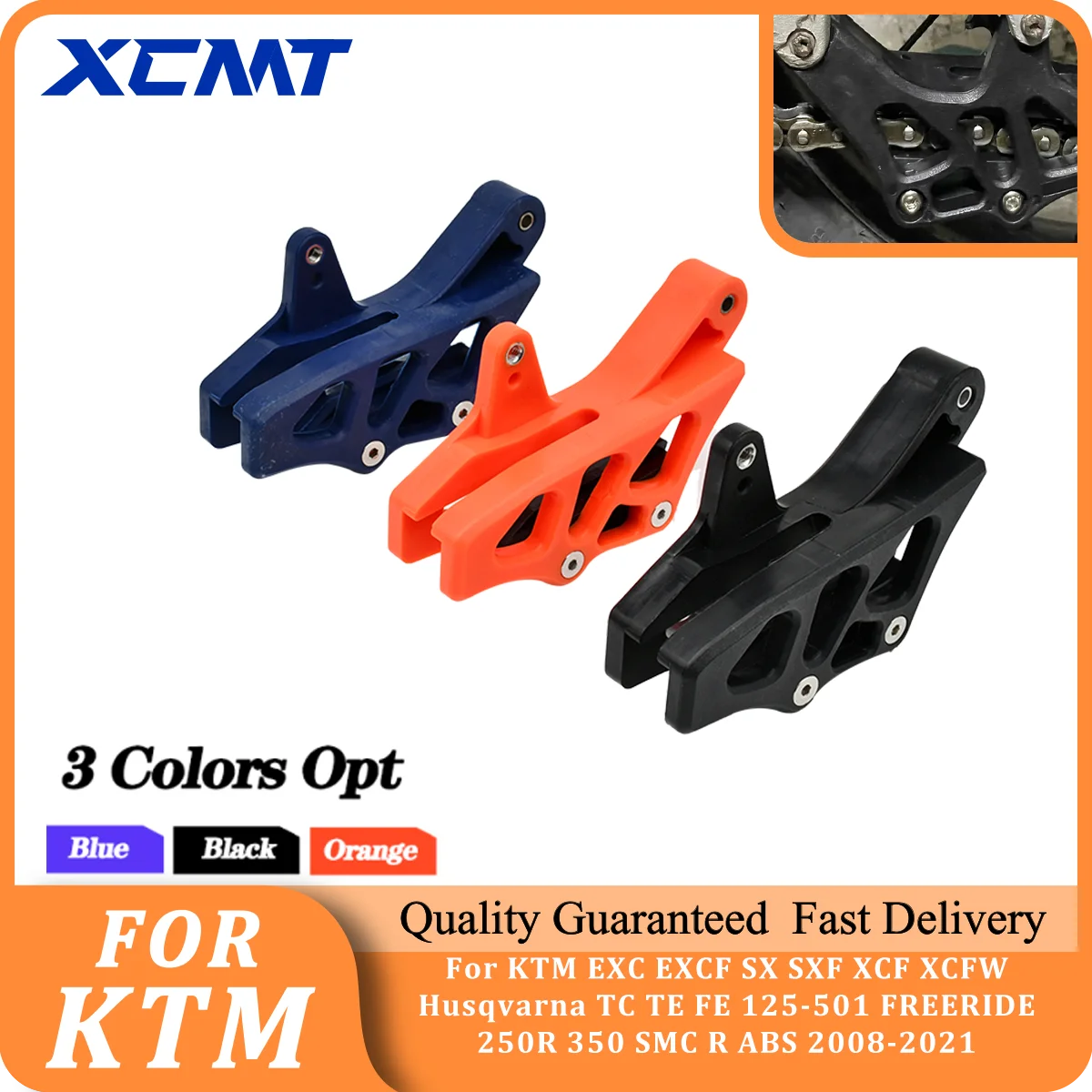 

Motorcycle Chain Guide Guard Protection For KTM SX SX-F XC XC-F XC-W XCF-W EXC EXC-F TPI Six Days 125-500 2008-2020 Motocross MX