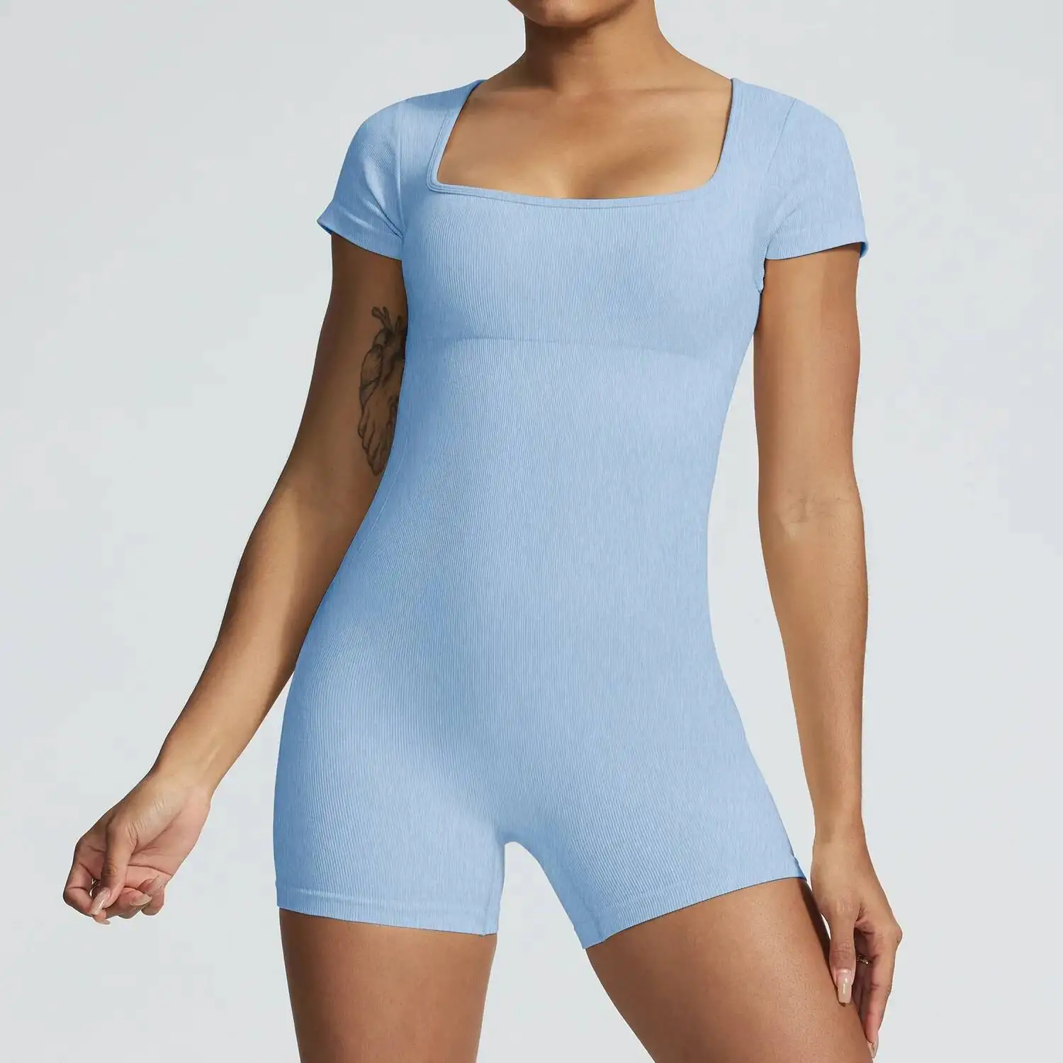 

2025 Pad Washing Women Yoga Set One-Piece Jumpsuit Shorts Clothes Push Up Workout Fiess Sports Bodysuit Gym Active Wear