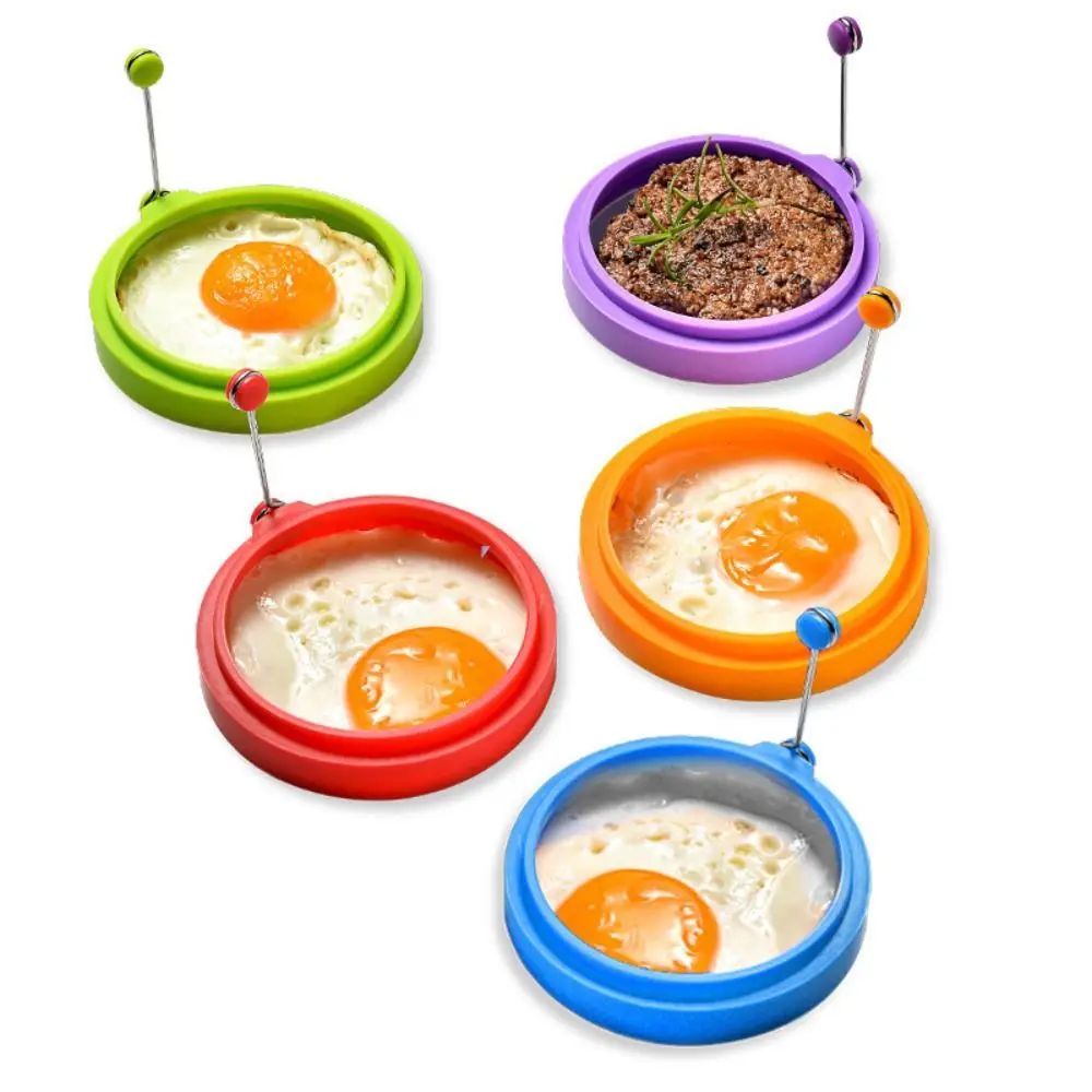 Breakfast Omelette Fried Egg Molds Food Grade Silicone Egg Pancake Ring Mould Cooking Frying Egg Mould Kitchen Gadget