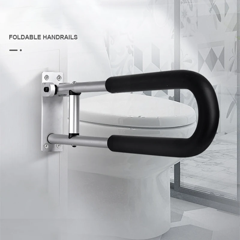 U-Shaped WC Braços WC para os idosos deficientes deficientes Banheiro Terceiro WC Barreira-Free Braço Banheiro Accessorie