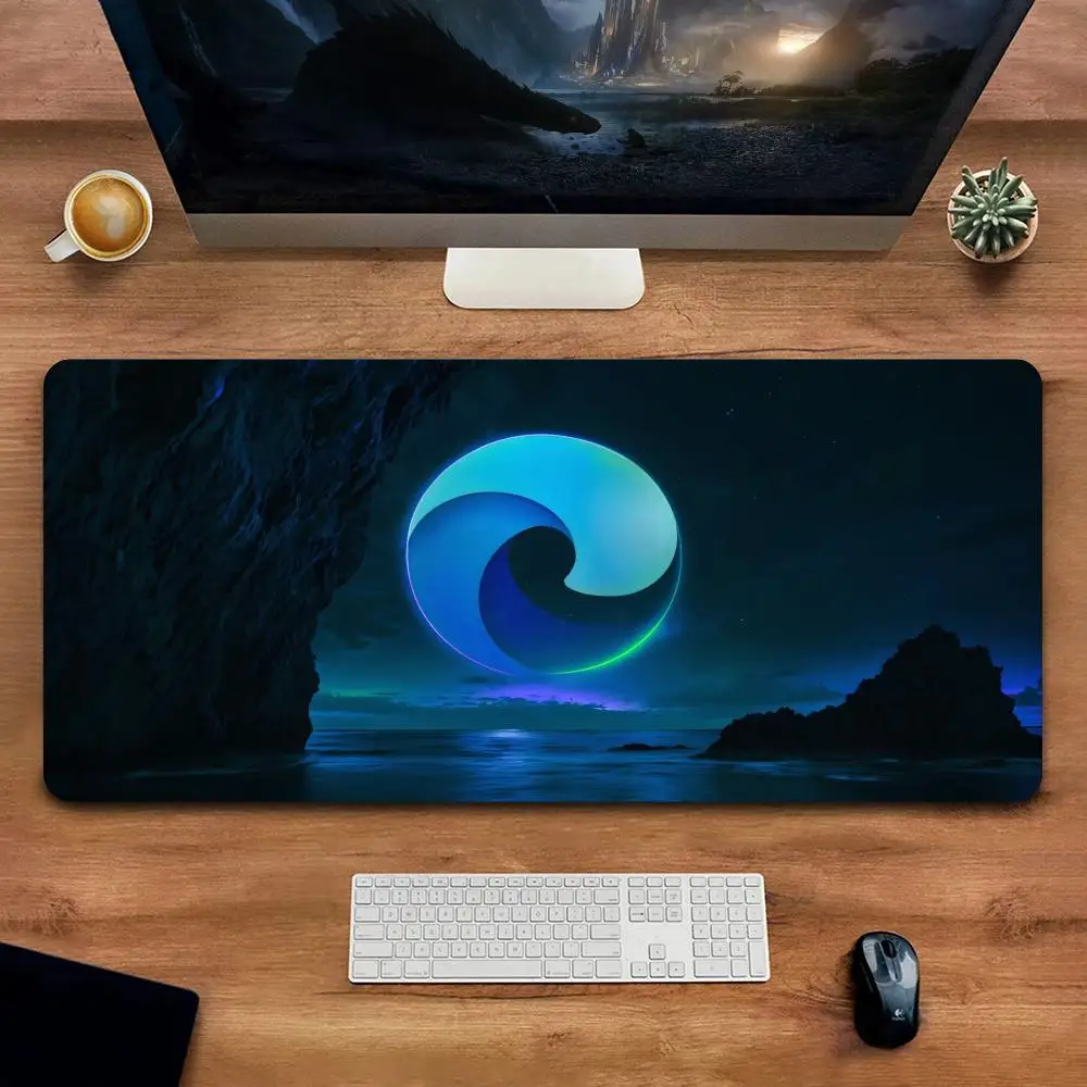 

Large Mouse Pad Desk Moonlit Night Scene Pad Cute HD Desk Pad Extended Gaming Keyboard Mats Large XXL Gamer Mousepad 90x40