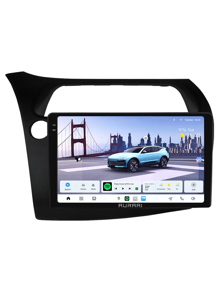 8G+256G AURAAI 2K Bildschirm für Honda Civic Hatchback 2005 - 2011 Autoradio CarPlay Android Auto 4G WIFI GPS BT DSD ADAS Dual-Mikrofon
