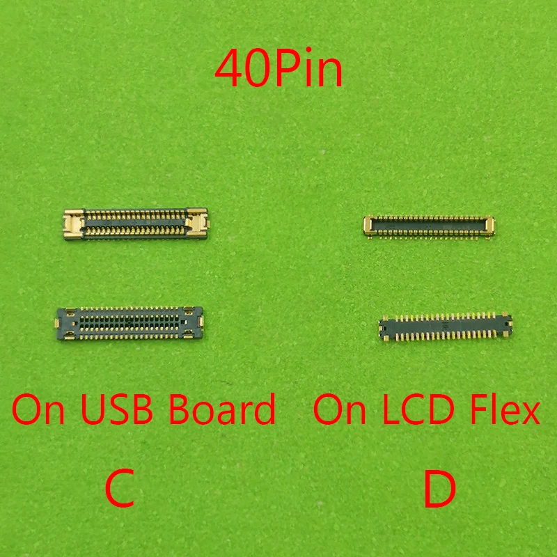 10pcs 40 78 Pin Lcd Display Screen Flex FPC Connector For Samsung Galaxy Note10 Lite N770F A71 2020 A715F USB Charger Board Port