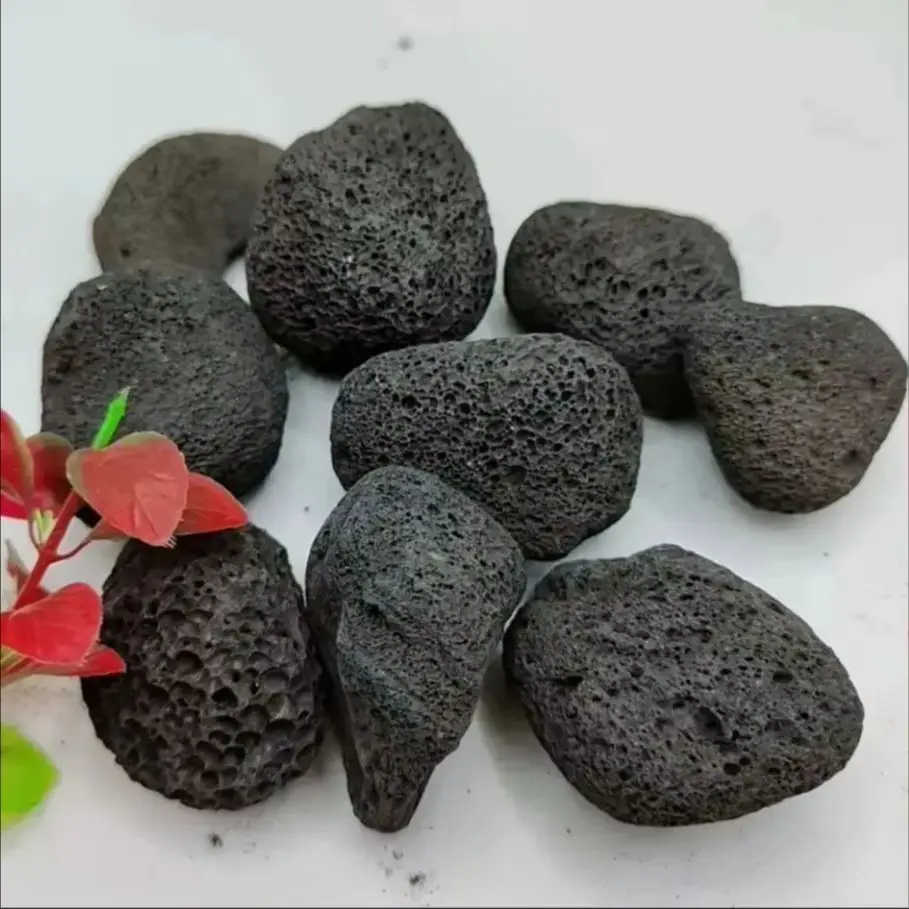 Natürlicher poröser Vulkangestein, Lavastein für Aquarien, Gartendekoration, verbessert die Aquumgebung, Ästhetik, Steine