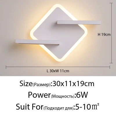 Imagem -02 - Led Minimalista Arte Sala e Quarto Decoração de Parede Lâmpadas Cabeceira Sofá Fundo Luminária Novo Design