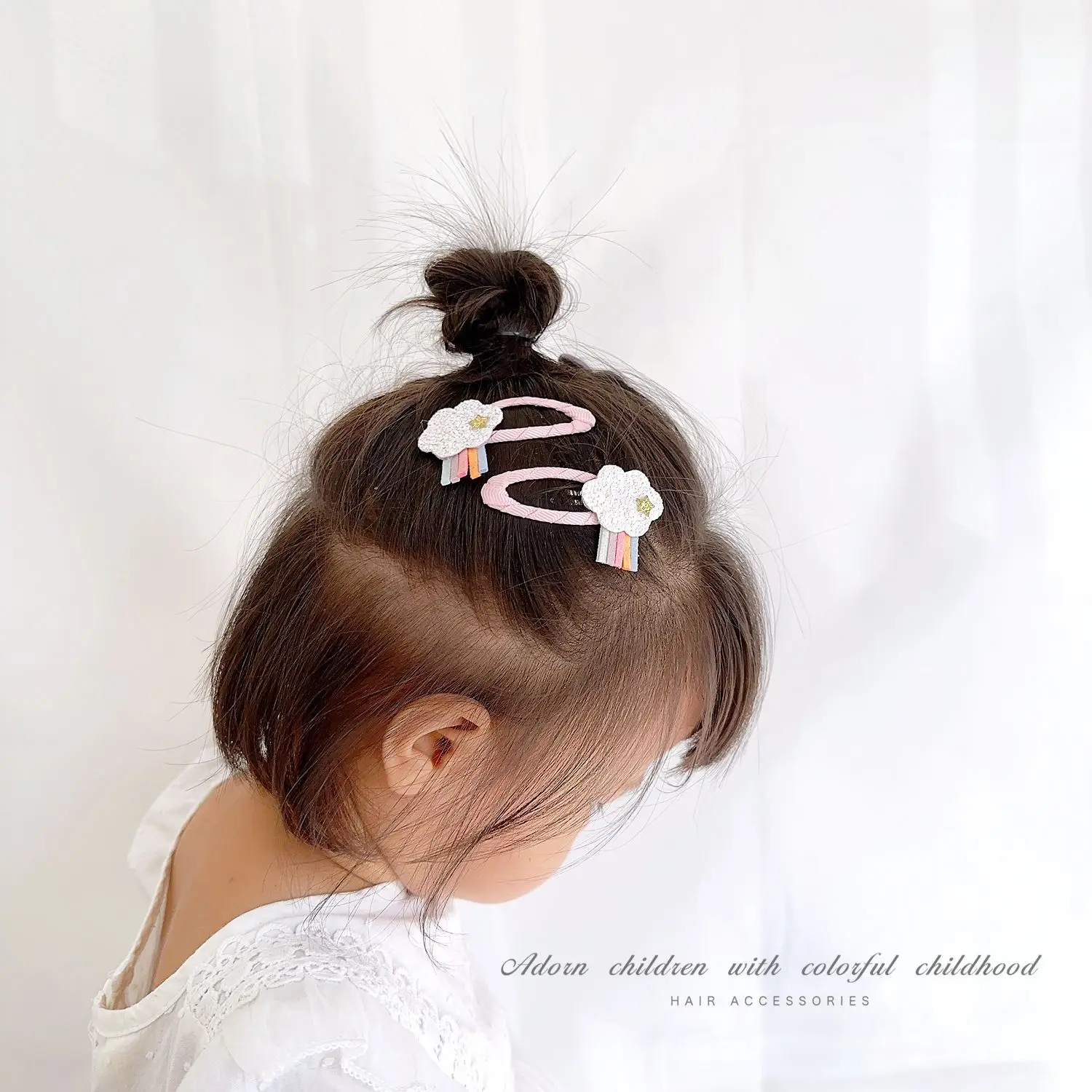 4/6pcs/Set Sequin Girls Hair Clips Toddlers Kids Hairpins Handmde Barrettes Hair Accessories