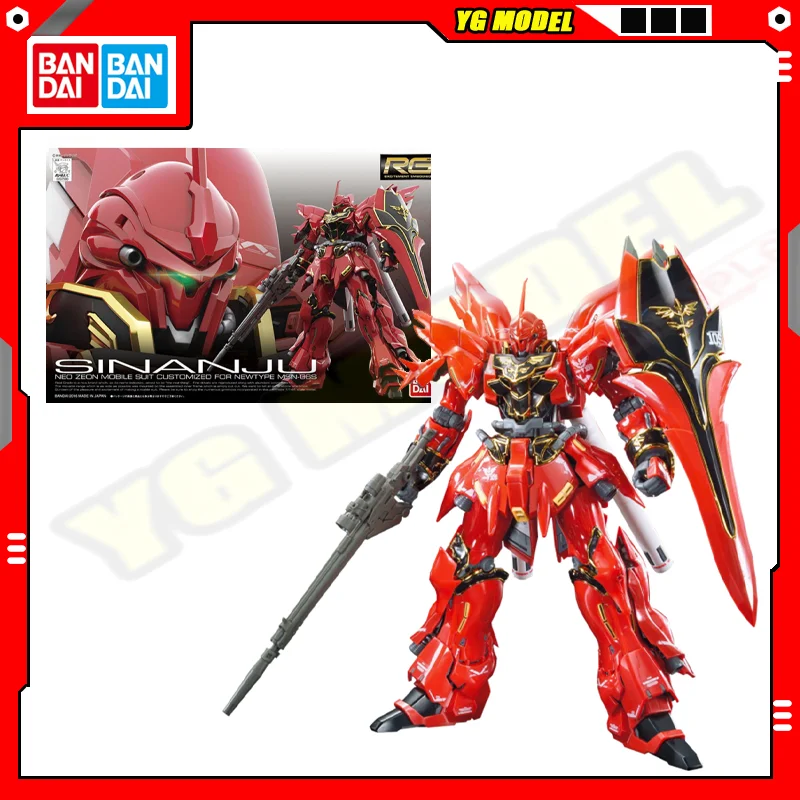 

BANDAI Gundam 1/144 RG MSN-06S Sinanju Standard Model Kit Assembly Strike Unicorn Freedom Action Figures Model Original