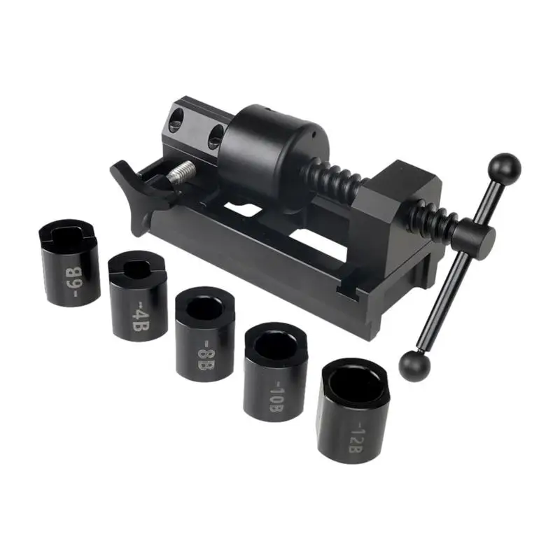 

Durable Aluminum Alloy Robust Rotary Vise Fuel Line Fittings Installation Tool Fuel Hose Connect Tool Kit For 4/6/8/10/12AN