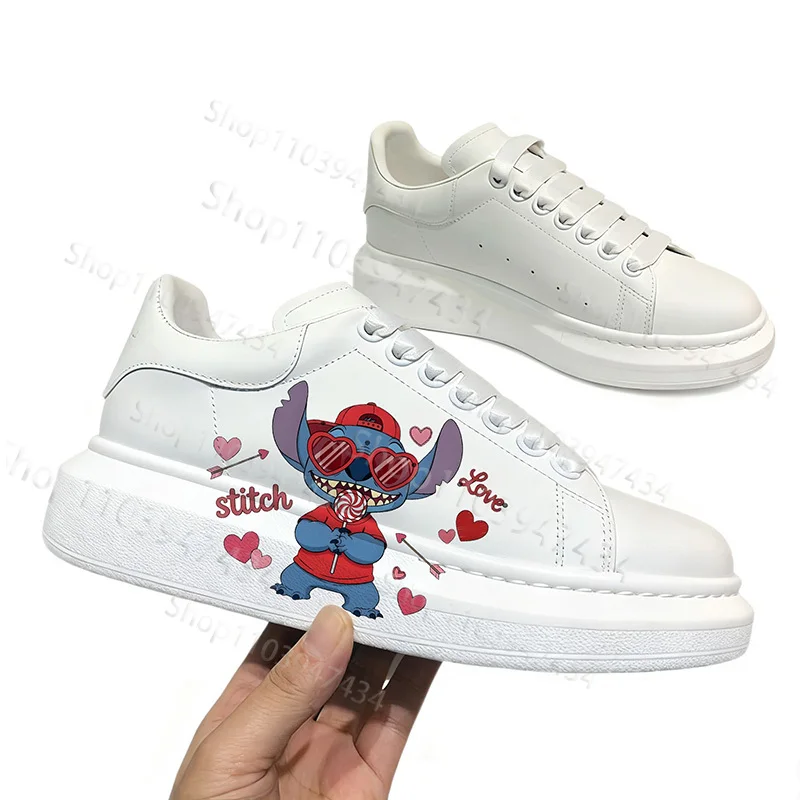 

Кроссовки унисекс 2026 Stitch с принтом, повседневные, для отдыха, для мужчин и женщин, модные, нескользящие, для баскетбола, серия Campus
