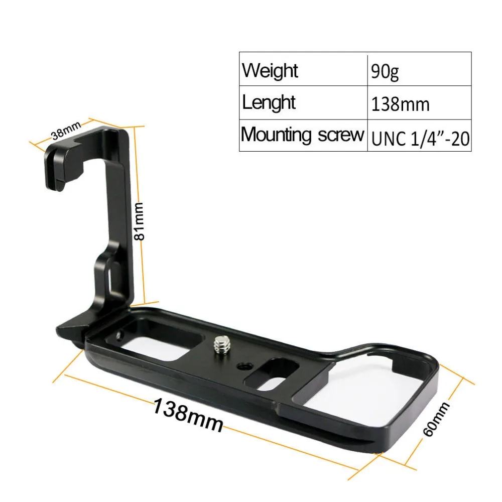 Soporte de placa en L de liberación rápida, empuñadura para Sony Alpha A9, A7III, A7RIII, A7M3, A7RM3, cabeza de trípode Arca Swiss