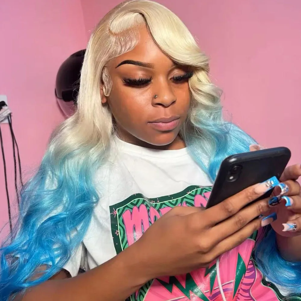 

613 Blonde Body Wave 13x6 HD Transparent Lace Front Wigs 30 40 46 Inch 200 Density Brazilian Human Hair Pre Plucked For Black Women
