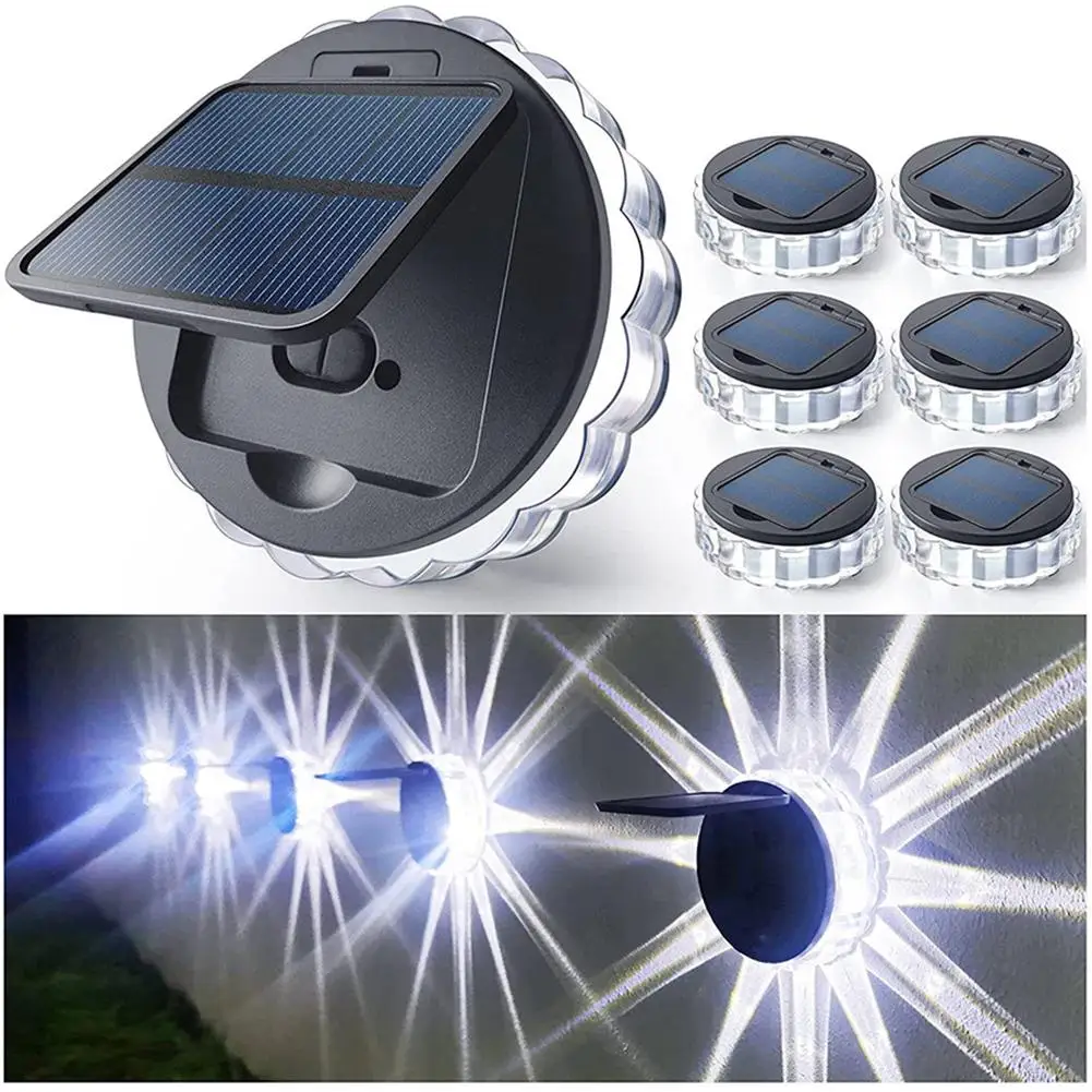 Lámpara de pared Solar Led con forma de pétalo, iluminación exterior ajustable de 90 grados, 8 modos, para el hogar, jardín, patio trasero, luces decorativas para porche