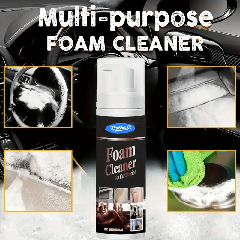 Multifunctional Foam Cleaner Car Interior Stain Removal and Cleaning Leather Seat Home Foam Cleaner Spray Maintenance Wash view 3