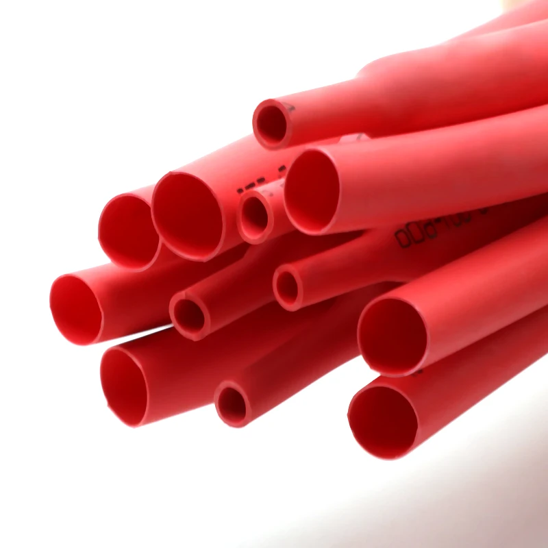 2M Red Dia 1 1.5 2 2.5 3 3.5 4 4.5 5 6 7 8 9 10mm PE Heat Shrink Tube 2:1 Shrink Ratio Insulated Wire Shrink Wrap Cable Sleeve