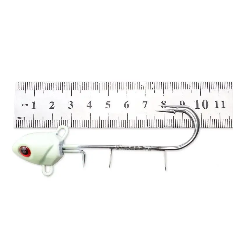 Tenya Twin Hooks Fishing Jig Saltwater Long Casting Glow-in-the-Dark Lure Head 15g 20g 25g 30g 40g 50g 60g 100g 150g 180g 200g