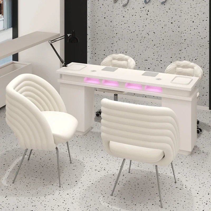 White European Nail Desk Chair Set Professionals Manicure Nail Table Nordic Aesthetic Tavolo Per Unghie Salon Furniture - Image 4