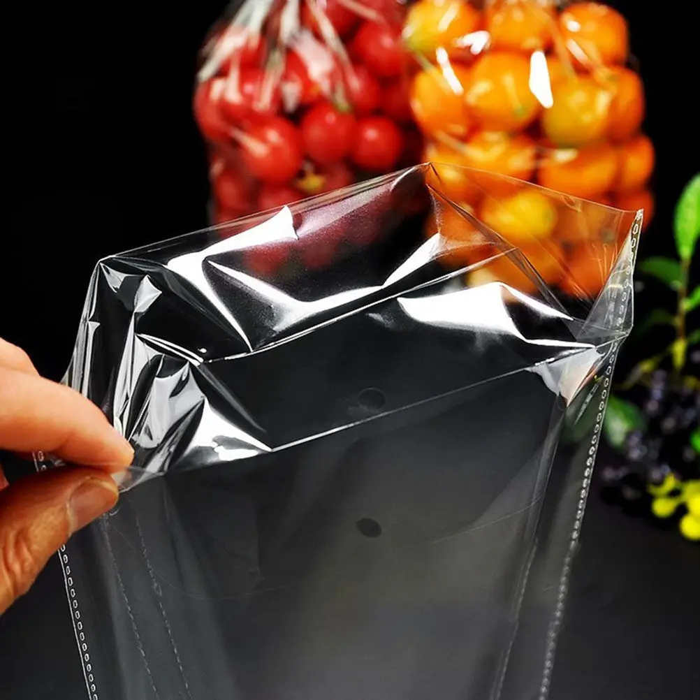 50 Bolsas Transparentes Planas de OPP, Aptas para Alimentos, para Dulces, Galletas, Regalos, Joyería, Manualidades, Bodas, Cumpleaños, Graduaciones, Campamentos