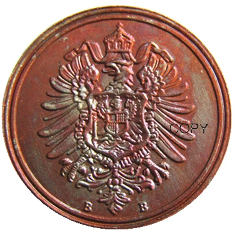 GERMANY 1877BB 1PFENNIG 100% Copper Copy Coins