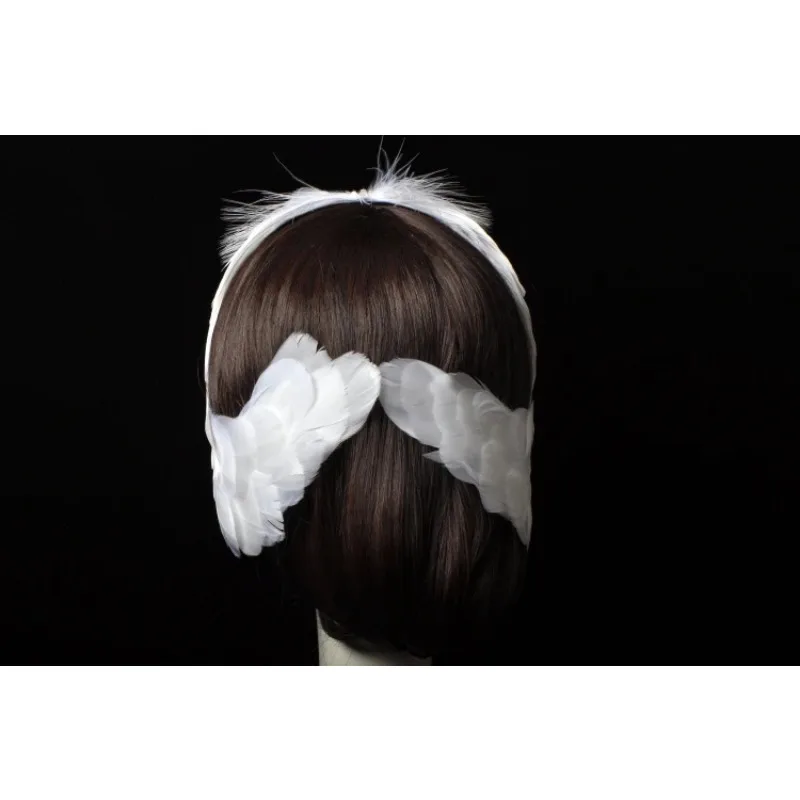 Couvre-chef en plumes de Ballet du lac des cygnes pour femmes, couvre-chef de princesse fait à la main, accessoires pour cheveux pour enfants et adultes, nouvelle collection