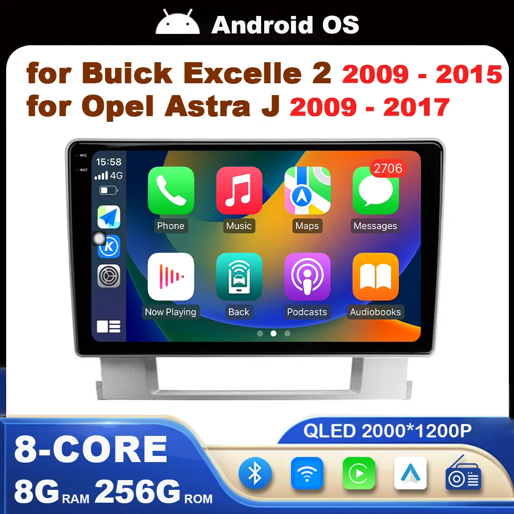 

for Buick Excelle 2 2009 - 2015 for Opel Astra J 2009 - 2017 Android OS 9 '' Car Radio Multimedia Video Player 4G GPS Navi WiFi