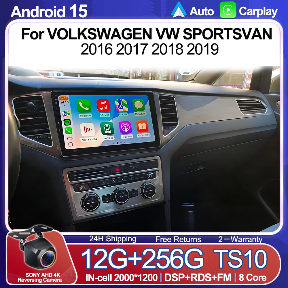 

Android 15 Multimedia Car Player For VOLKSWAGEN VW SPORTSVAN 2016 2017 2018 2019 Auto NO 2din DVD Wireless Carplay GPS Navigatio