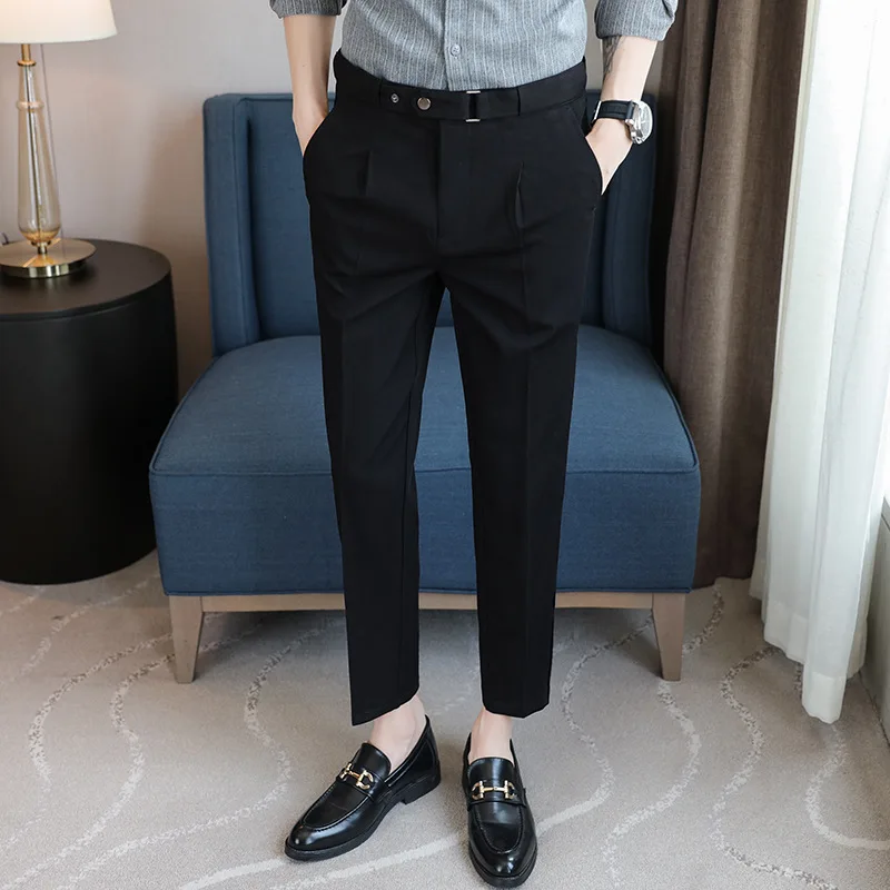 Cropped Pants Men Suits Fashion Blazer Tailor-Made Groom One Pants Singer Suits Formal Occasions Party Customized