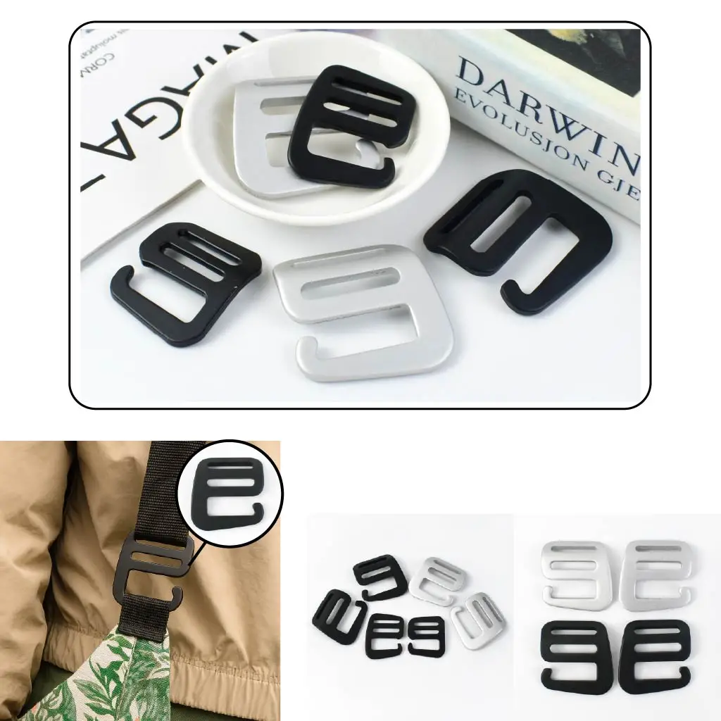 

20/25mm 2/5/10Pcs Metal G Hook Buckles For Backpack Bags Clasp Tri-Glide Webbing Straps Adjust Buckle DIY Hardware Accessories
