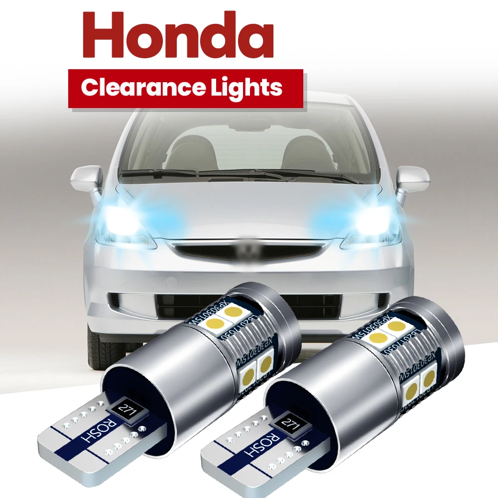 2 Stück T10 LED-Glühbirnen Parkleuchten für Honda Jazz Fit MK1 MK2 MK3 MK4 2001-2017 2018 2019 2020 2021 2022 2023 Positionsleuchten
