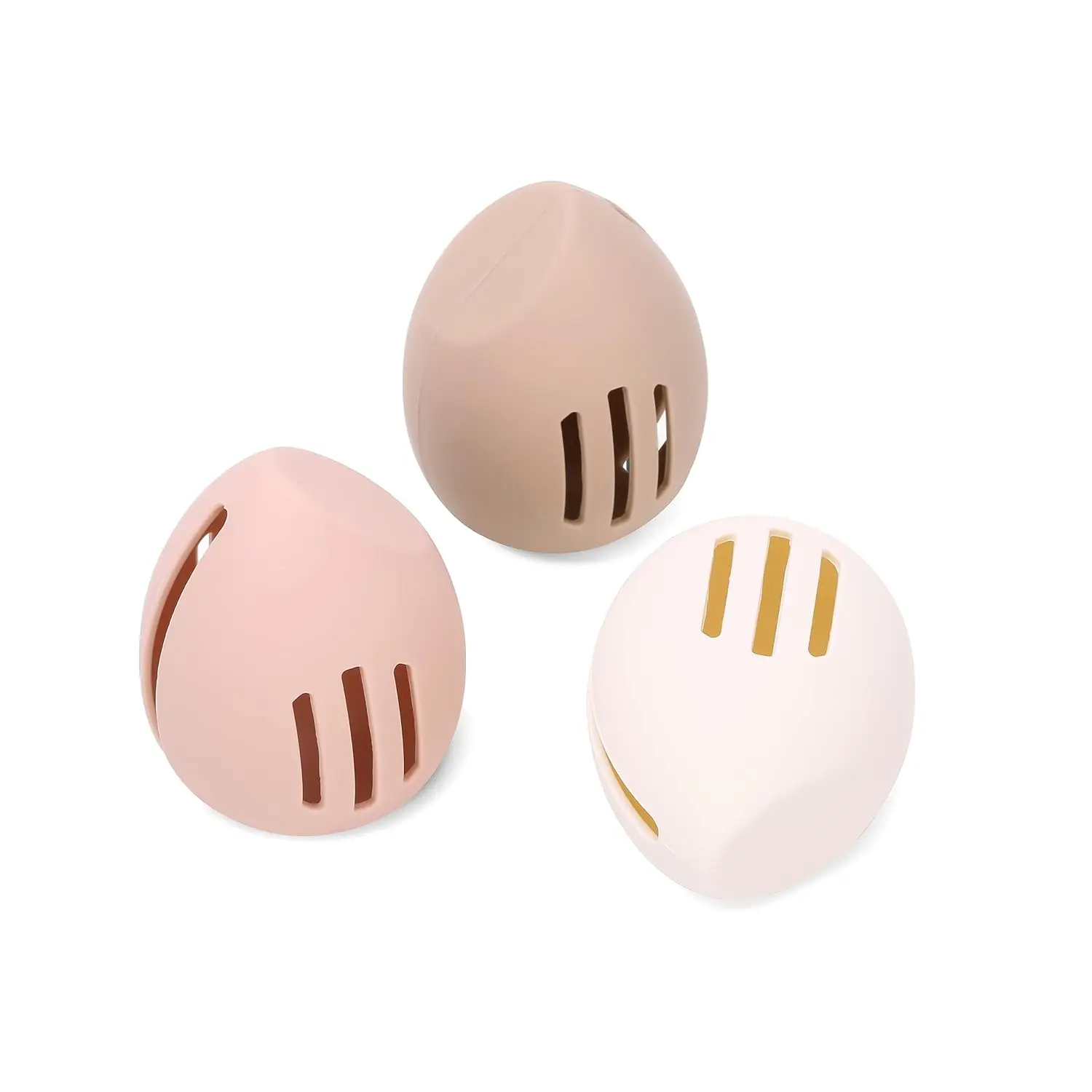 

3-Piece Breathable Makeup Sponge Holder for Travel and Home Use, Silicone Storage Case