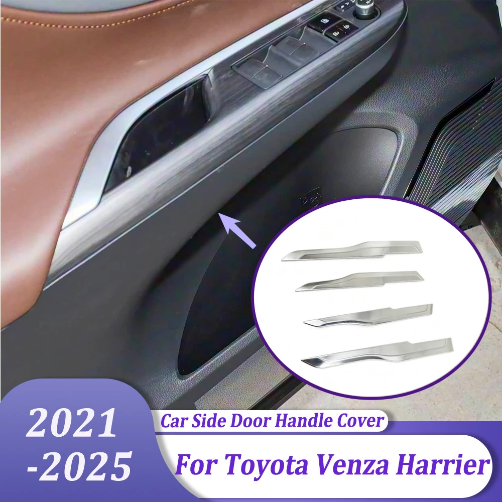 

Накладка на подлокотник боковой двери из нержавеющей стали, автомобильные аксессуары для Toyota Venza Harrier 2020 2021 2022 2023 2024 2025
