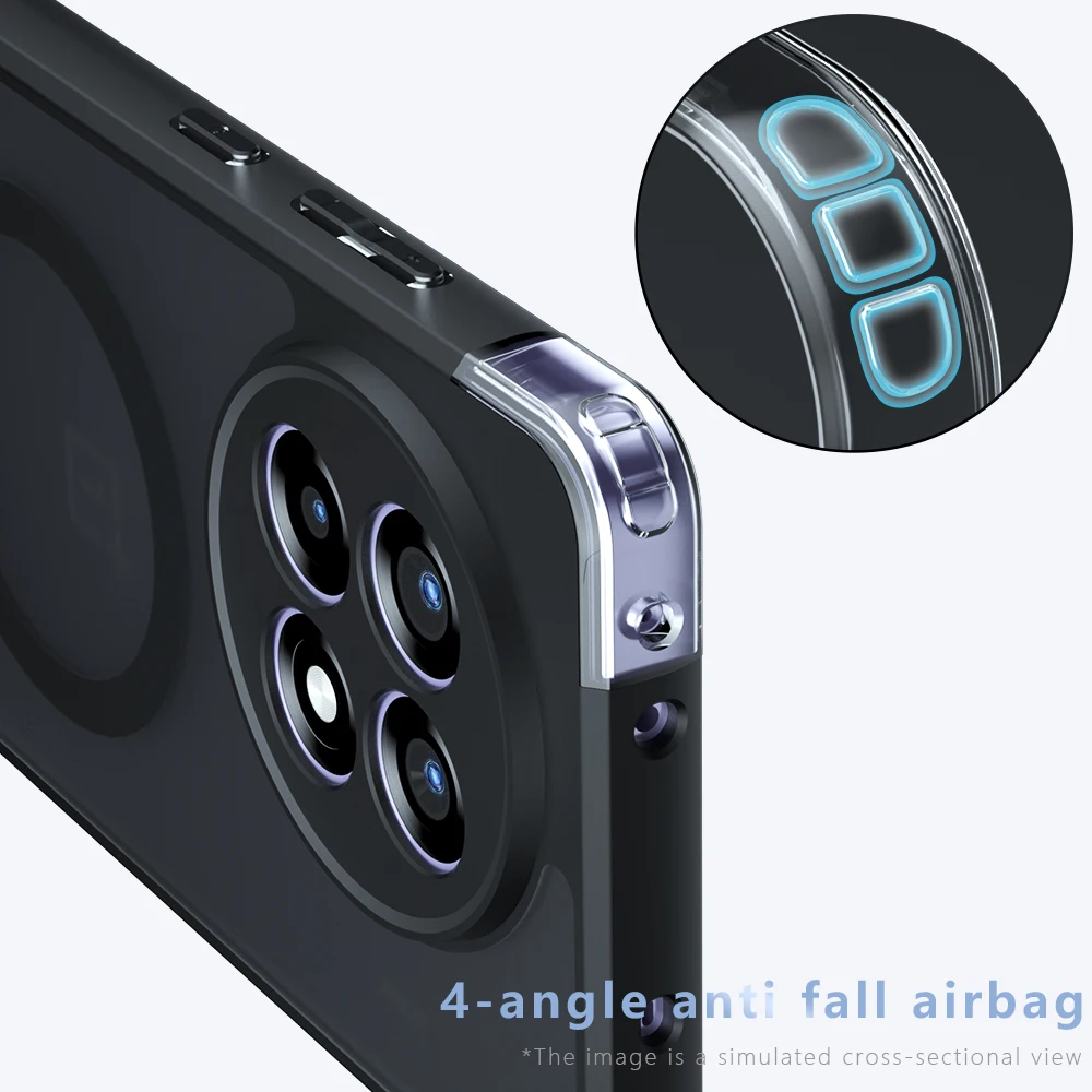Magentic for Magsafe Acrylic Case for Oneplus 13R 1+13 5G Wireles Charging Shockproof Soft Edge Bumper for Oneplus ACE 5 Pro