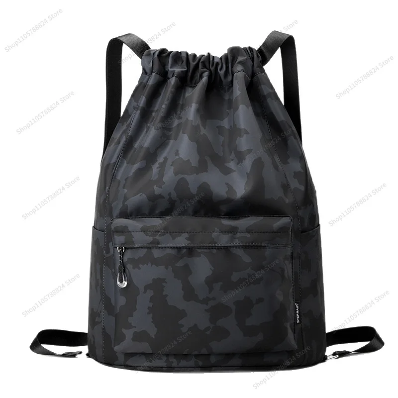 For large-capacity anti-splashing bundle mouth bag outdoor basketball portable backpack breathable and lightweight