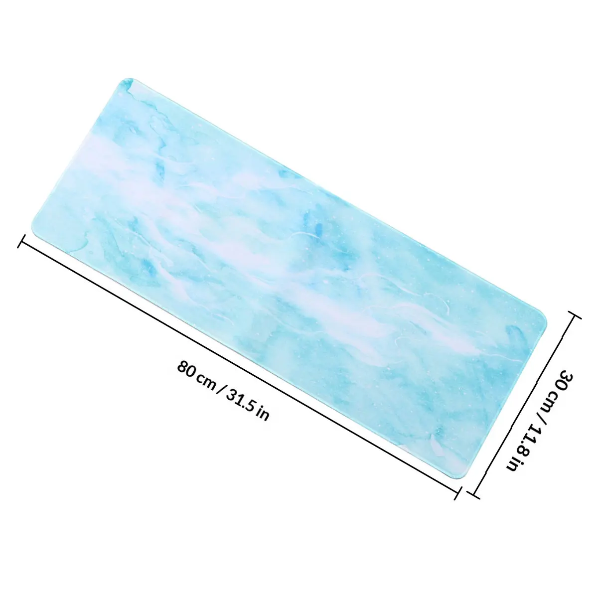 Marble Pattern Mouse Pad 80x30x0.2cm Professional Grade Non Slip Base Smooth Glide Surface Ideal for Graphic Designers Gamers