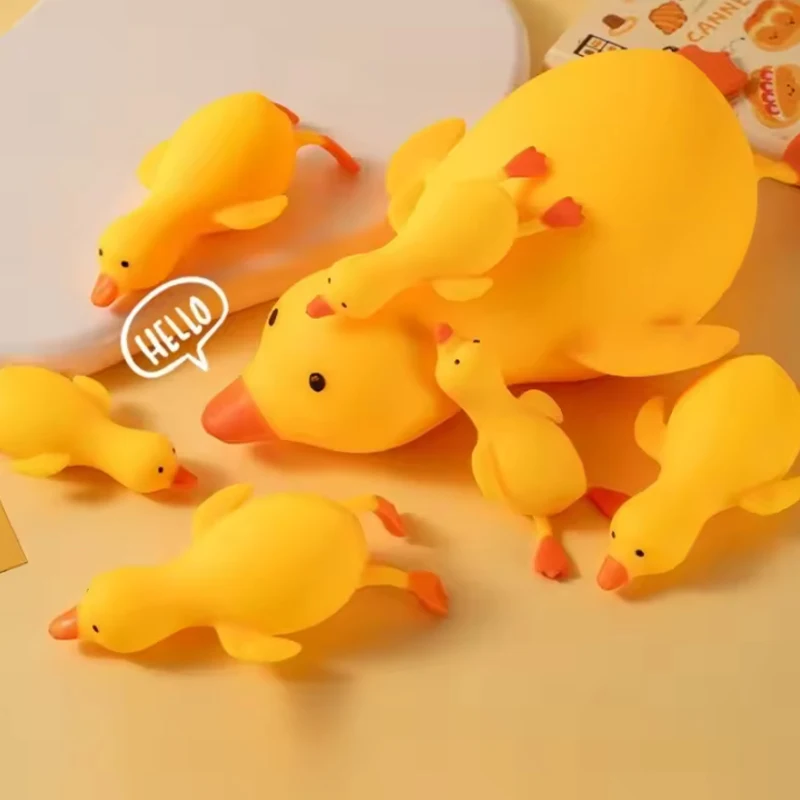 Soft and Cute Stress-Relief Duck Toy, Adorable Goose-Shaped Plush Animal for Tension Release, Stretchable Fidget Toy to Ease Str