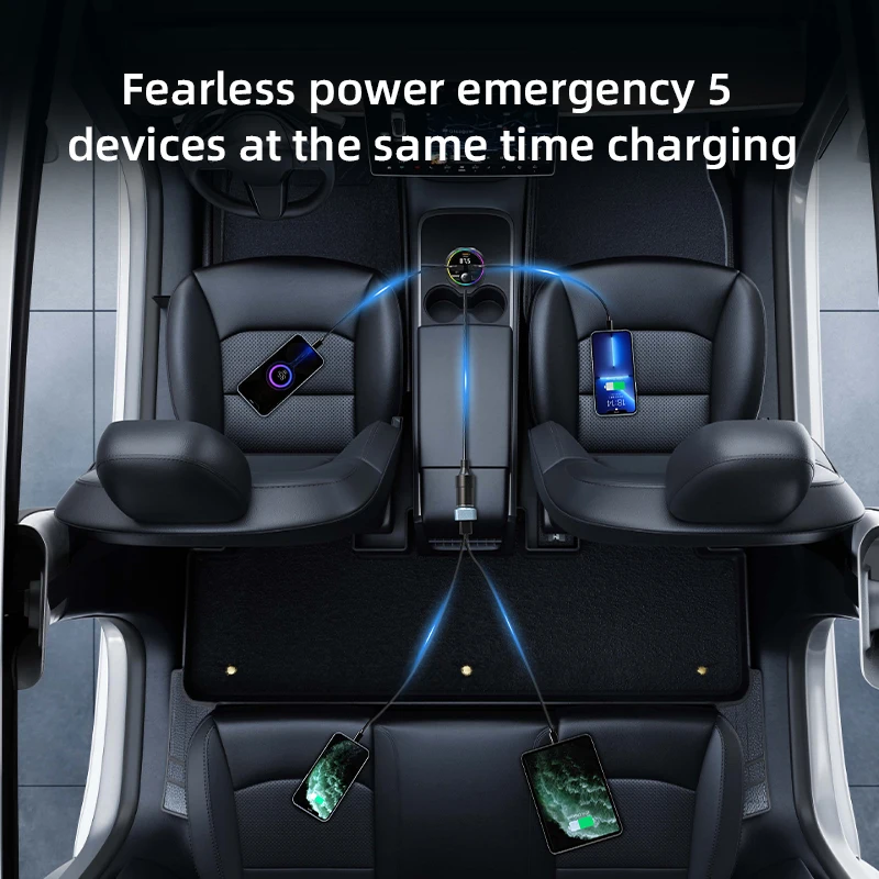 سيارة بلوتوث 5.3 استقبال الارسال سماعة لاسلكية تعمل بالبلوتوث سيارة محول مشغل MP3 يدوي دعوة المزدوج USB PD شاحن سريع LED #3