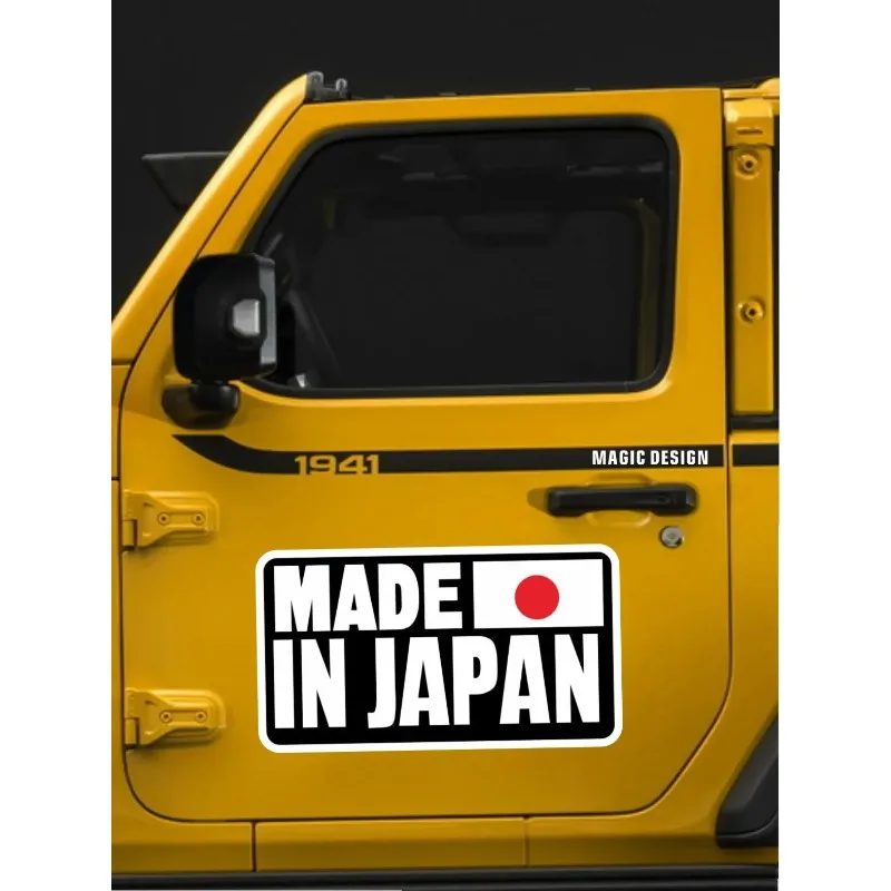 

New Design General Creative Cartoon Made In Japan Text Scratches Decorative Car Stickers Applique Truck Motorcycle 15cm PVC KK