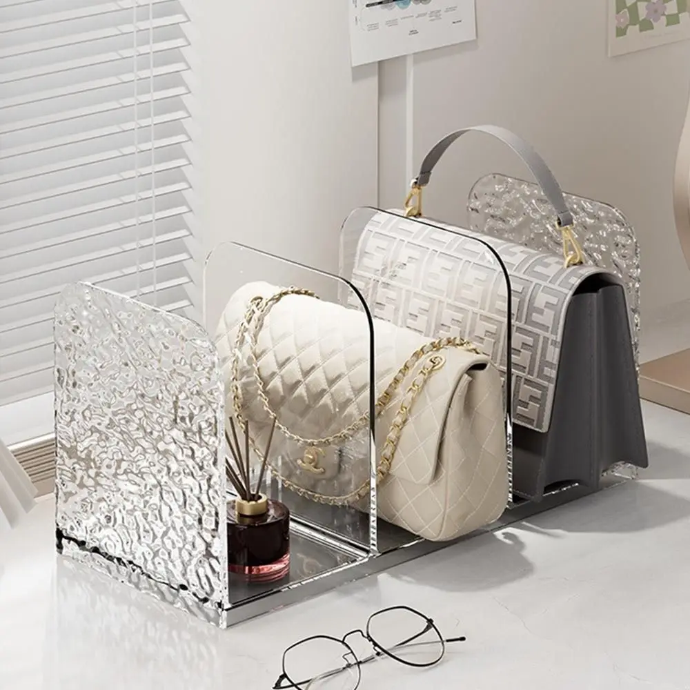 Glacier Pattern Transparent Bookends Durable Transparent Bookend Book Holder Simple Save Space Desk Stand Bookshelf