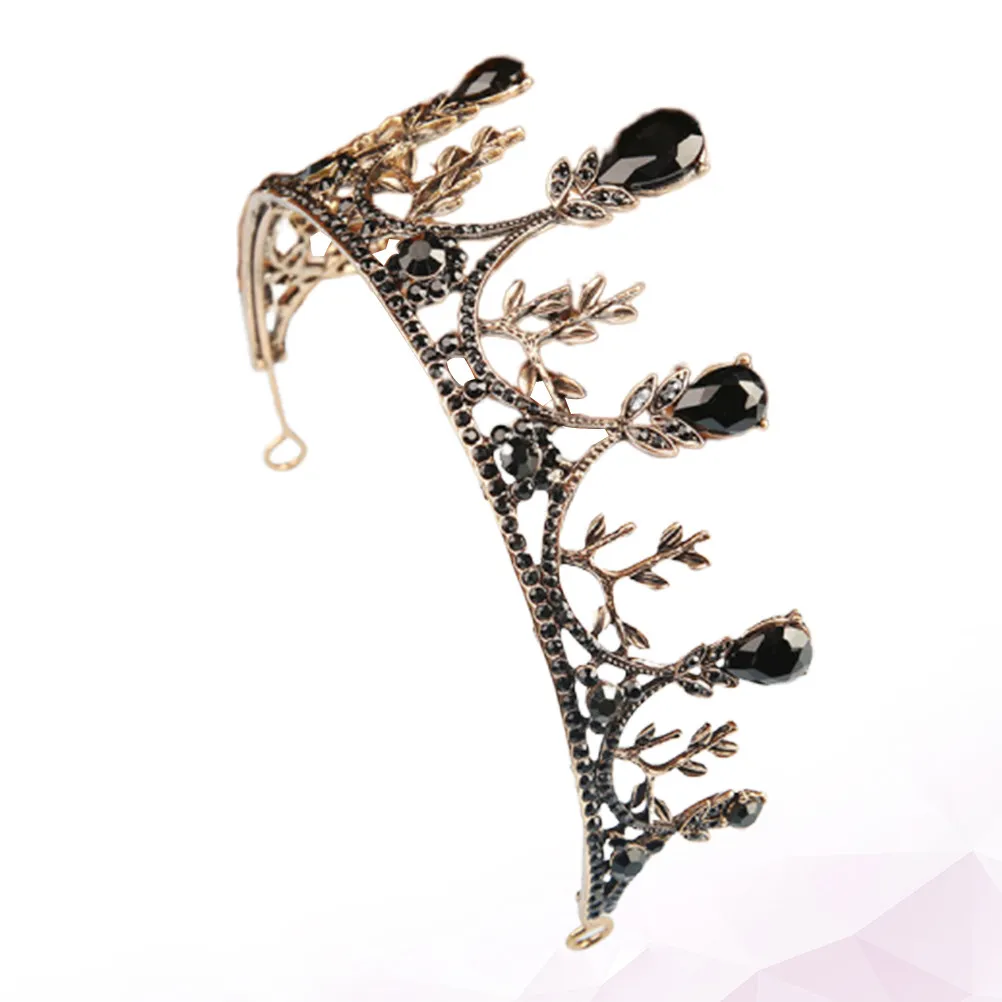 

Свадебная тиара в стиле барокко, хрустальная корона, аксессуар для волос для невесты, для помолвки, элегантная, легкая, не выцветает