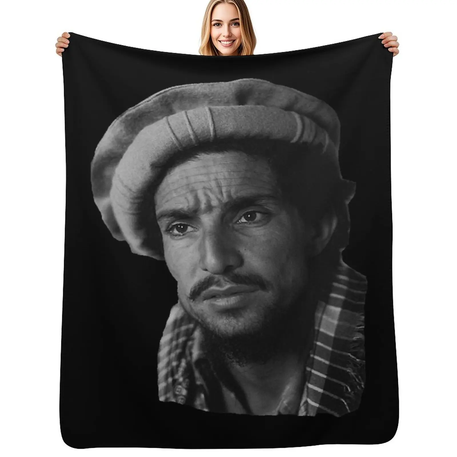 

Ahmad Shah Massoud Throw Blanket Stylish Decor Blanket Gift for Friends Roommate