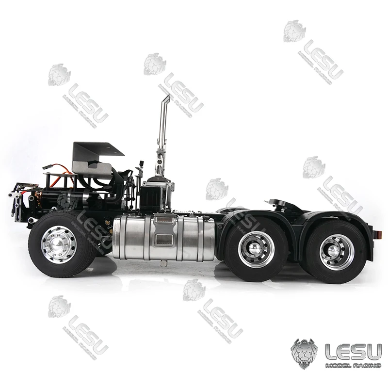 LESU 6X6 Telaio In Metallo Con Motore Servo Serbatoio Ruote Assi Per 1/14 Tamiyaya Radiocomando FH16 Trattore Camion Giocattolo Modello Th16804