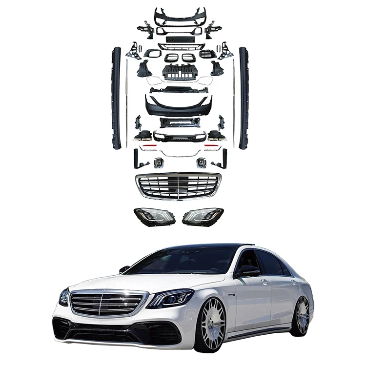 

Car Parts Facelift S63 AMG Front Rear Bumper Body Kit with Head Lamp Tail Light For Mercedess Benzs S Class W222 2014-2020