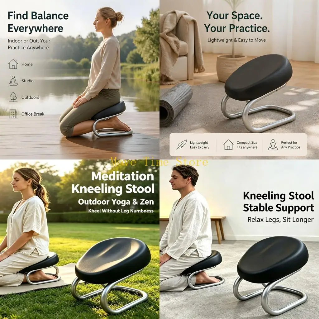 92ME Quiet Floor Stool with Angled Padded for Prayer Practice