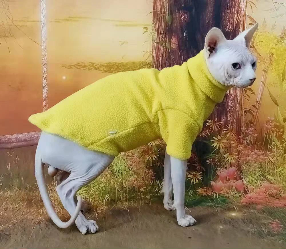 Hairless Cat Clothes Velvet Conton Inside Soft and Warm Sphynx Cat Clohtes, Devon,Cornish,Peterbald Cat Clothes