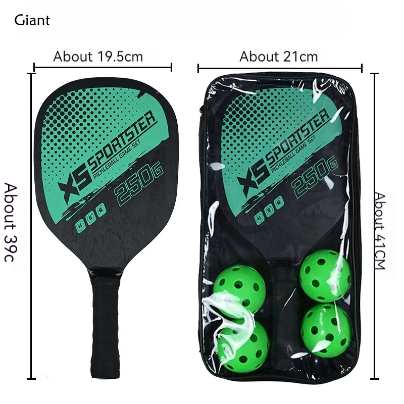 

Pickleball paddles Set Pickleball Paddle Set of 2 Rackets and 4 Pickleballs Balls Pickle-Ball Racquet Balls Sports Accessory