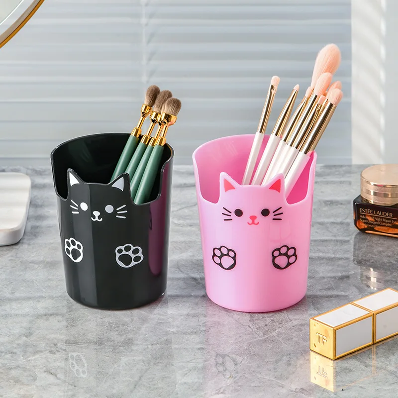 1 Piece Creative Pencil Organizer for Student Cute Cartoon Cat Paw Pencil Stationery Phone Holder Lovely Makeup Brush Holder