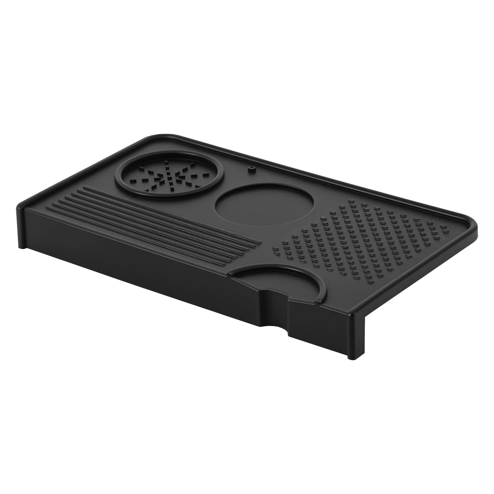 Almohadilla de silicona para café en polvo, tapete impermeable para café expreso, alfombrillas antideslizantes para manipulación de café con doble orificio para máquina de café casera
