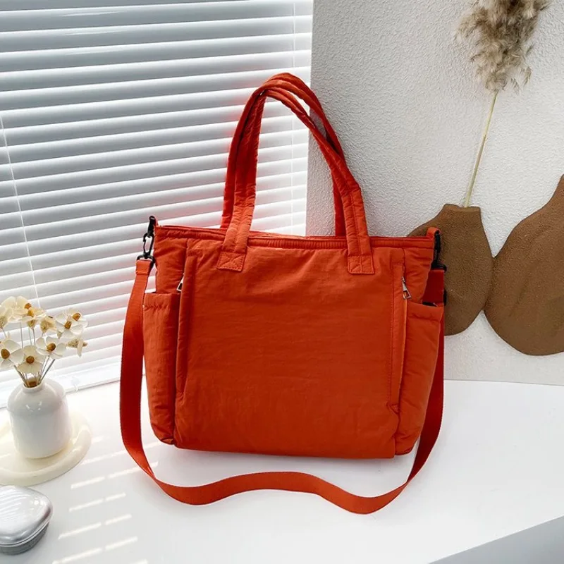 

Solid Elegant Diaper Bag For Women Leather Crossbody Bag Luxury Vintage Tote Minimalist Designer Large Capacity Stylish